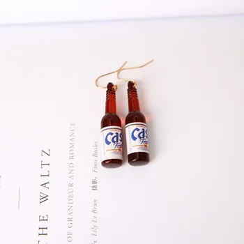 Oorbellen Osobnosti jednoduché módy piva, fľašu kreatívny Európskych a Amerických náušnice dizajn náušnice Náušnice Pre Ženy