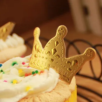 Uprednostňuje Strany Tortu Cupcake Vyberá Baby Sprcha Svadby, Narodeniny Dekorácie 100ks Papierové Zlato Princess Koruny Vňaťou