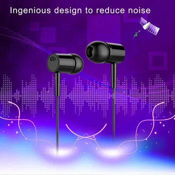 1 Ks Univerzálne Slúchadlá 3,5 mm In-Ear Basy Stereo Slúchadlá Slúchadlá Drôtové Slúchadlá S Mikrofónom Pre Iphone Huawei Samsang Xiao