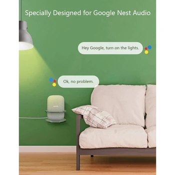 2 ks Wall Mount Držiak pre Google Hniezdo Audio Hlasový Asistent Prenosné Audio Mount Stáť v Kúpeľni Kuchyňa Spálňa