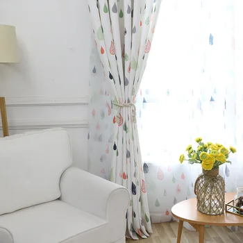 Nový Záves Stručné Moderné In Nordic Raindrop Velvet Bielizeň Opony Obývacia Izba, Spálňa, Balkón Tieni Handričkou