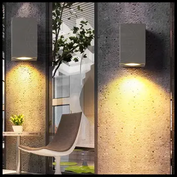 Vonkajšie nepremokavé nástenné svietidlo uličkou schodisko, balkón, záhrada jeden hlavou múr projekt moderný minimalistický vonkajšie nástenné svietidlo