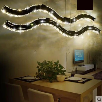 Luster tvorivé osobné reštaurácia svetlá vlnité LED krištáľový luster moderný minimalistický jedáleň lampa domov led lampa