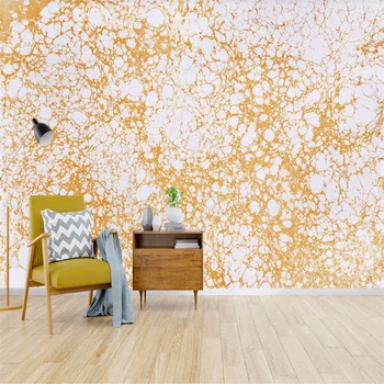 Vlastné 3D tapeta nástenná maľba Nordic moderný štýl, abstraktné vzor zlaté pozadí na stenu
