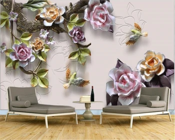 Beibehang Prispôsobiť akejkoľvek veľkosti 3d tapeta plastický rose, TV joj, múr múr papier domova papier peint nástenná maľba 3d behang