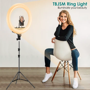 LED Prsteň Svetla, 18-palcový S Statív Stojí Selfie Ringlight Video Photpgraphy Lampa Na Youtube make-up Video Live Osvetlenie Streľba