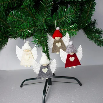 1PCS Vianočné Ozdoby na Vianočný Stromček, Dekorácie, Vianočné Závesné Prívesky Angel Girl Bábiky Santa Claus Prívesky Nový Rok Darček