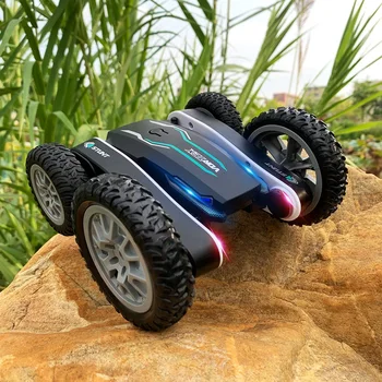 2.4 G 4WD Dvojité Batérie Crawler Stunt Car Hračky pre Deti Drift Buggy 360° Otáčanie Vyletí Vozidiel