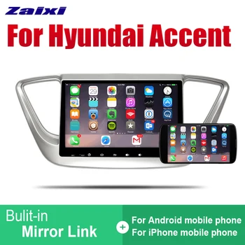 ZaiXi Android 2 Din Auto Rádia Pre Hyundai Akcent 2016~2019 Auto Multimediálny Prehrávač GPS Navigačný Systém, Rádio, Stereo