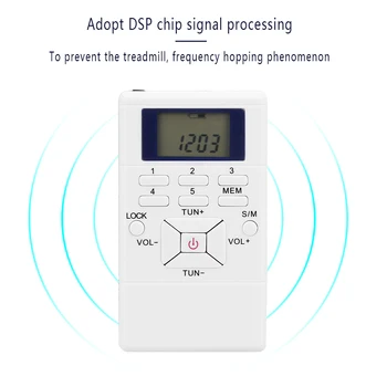 FORNORM Prenosný Mini Digitálny FM Majster krátkych vlnách Rádio Prijímač, Digitálny Frekvencia Modulácie LED Displej s String/Slúchadlá