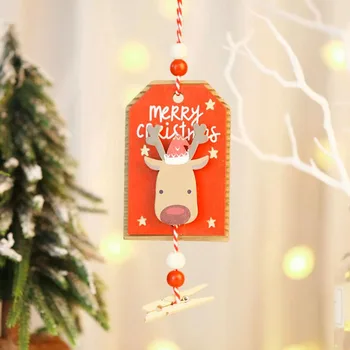 Drevené Vianočné Prívesok Ozdoby Farebná Tlač DIY Plavidlá, Na Domácu Vianočný Strom Ornament Dekorácie Deti Darček