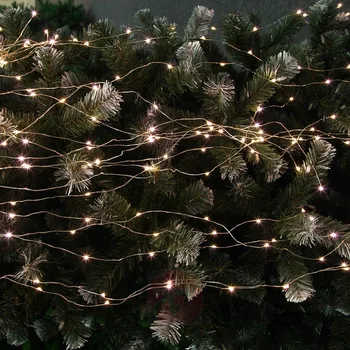 100M 1000 LED Strieborného Drôtu Víla string Svetlá Wateproof Zapojte Adaptér pre Strom Vonkajšie Vianočné Dovolenku svadobné Dekorácie JQ