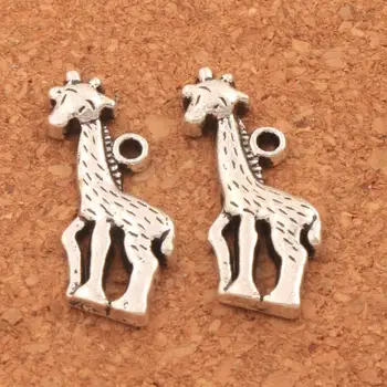 Žirafa, pozerať sa Dole Kúzlo Korálky 15x21.5mm 30PCS Zliatiny Zinku Prívesky Zliatiny Ručne vyrábané Šperky DIY L038
