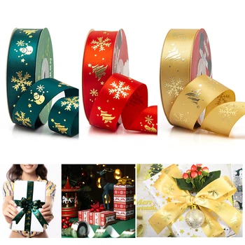 22M Polyesterové Pásky Samoopaľovacie Páse s nástrojmi Vytlačené Vianočné Páse s nástrojmi pre Vianočné Dekorácie DIY Šitie Textílie