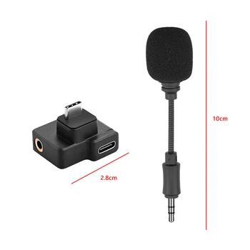 Prenosné 3,5 mm Mini Mikrofón a o Adaptér pre OSMO Akcia Akcia Fotoaparát pre VLOG Rozhovor Záznam