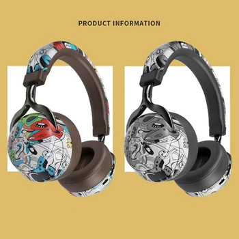 Slúchadlá Graffiti Športové Šum Rádiové Headset 3,5 mm/Bluetooth 5.0 TF Karty Bezdrôtový Stereo Headset