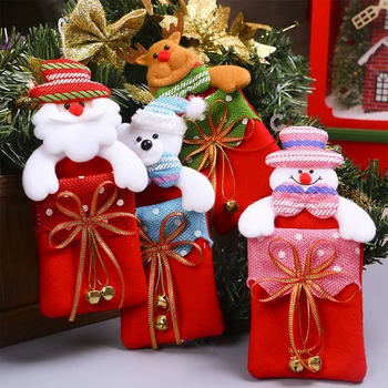 Vianočné Prívesok Visí Ozdoby Darčeková Taška Vianočné Stromy Dekor Candy Bag Taška Vianočný Večierok Darček Biscuit Skladovanie Potravín Ornament