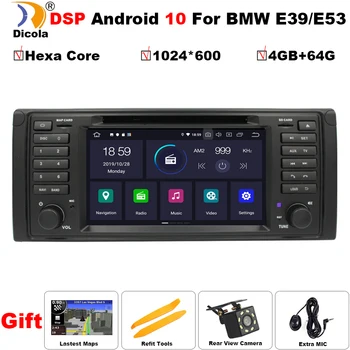 DSP 4G+64 G PX6 Android 10 PX6 Auto DVD GPS Pre BMW E53 s CANBUS 4G WIFI USB stereo navigáciu Multimediálne autorádio, stereo, PC