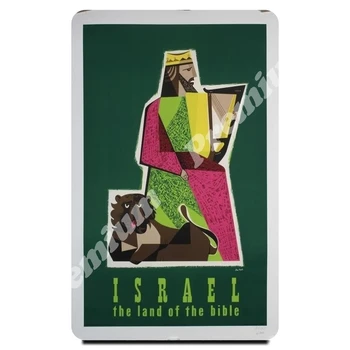 Izrael suvenír magnet vintage turistické plagát