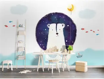 Vlastné 3d fotografie tapety detská izba nástenná maľba jednoduché medveď Európskeho maliarstva foto TV gauč pozadí netkaných tapiet na stenu 3d