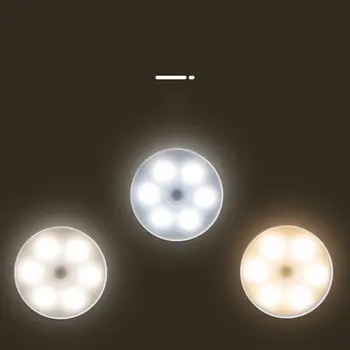 LED PIR Snímač Pohybu, Nočné Svetlo Bielej Automatické Zapnutie/Vypnutie na Schody, Spálne, Skrine Bezdrôtové pripojenie USB Nabíjateľné Nástenné Svietidlo