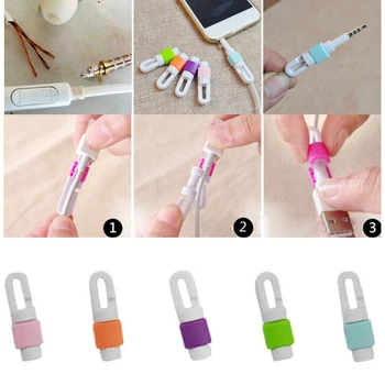 5 ks USB Kábel Protecotor Winder Kryt Telefónu Nabíjací Kábel Chránič Pre Iphone Samsung Slúchadlá Kábel Drôty Ochrany Klipy
