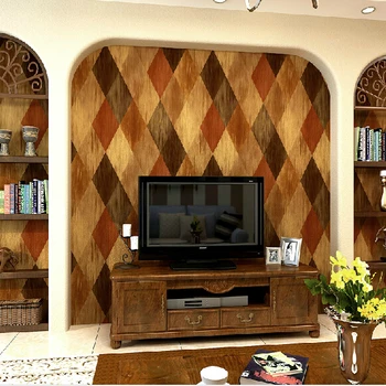 Zvieracie kože faux kožené stenu papier s geometrickými vzormi pre obývacia izba a spálňa 3d papier de parede tapety na stenu