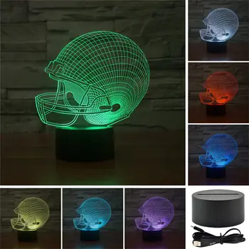 Veľké Akrylových 3D Vizuálne USB LED Dotykový Nočné Osvetlenie Colorfull Detí Stolná Lampa detská Izba Obchod Office Art Decor Tabuľka Osvetlenie