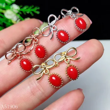 KJJEAXCMY boutique šperky 925 sterling silver vykladané prírodné červené koraly drahokam žena náušnice podpora detekcie nové preháňať