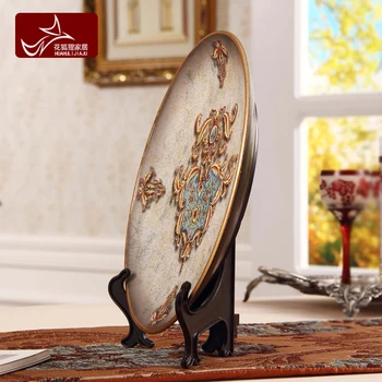 Európska klasická dekoratívne dosky ozdoby ručne maľované keramické remesiel miestnosti bytového zariadenia kyvadlo disk drepy
