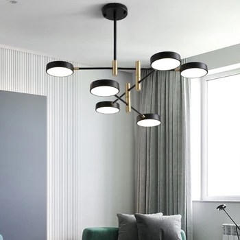 Nordic moderný prívesok svetlo 6 hlavu hanglamp pre domáce obývacej izby, spálne, kancelárie hotel creative decoration pozastavenie svietidlo