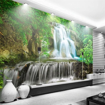 Beibehang Zelený les krásny potok, krásne scenérie, TV joj, steny vlastné veľké fresco zelená tapeta abstraktných de parede