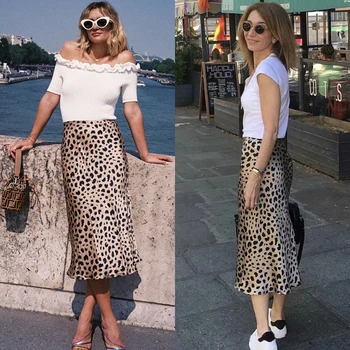 Ženy Slim Leopard Sukne Tenké Vysoký Pás Leopard Tlač Mini Šaty Krátke Kilt S-XL