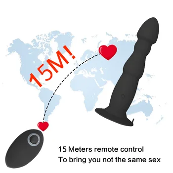 Mužskej Prostaty Vibrátor 10 Frekvencia Diaľkové Ovládanie Análny Plug Masáž Prostaty Análny Stimuláciu Vagíny G Bod Pre Mužov Masturbácia