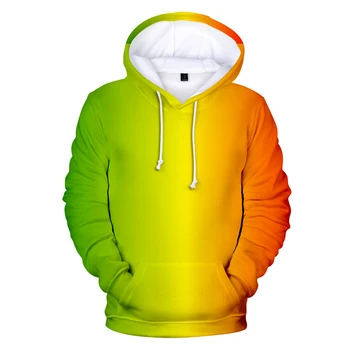 Móda 3D Hoodies Muži/Ženy, Mikiny Vlastné Farebné Gradient Hoody Pevné Farby s Kapucňou Chlapec/Dievčatá Rainbow Polluvers Coats