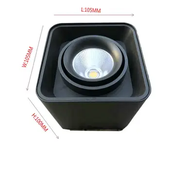 Stmievateľné Povrchovú montáž COB LED Downlight 15W 20W LED Lampa AC85V-265V Stropné Bodové Svetlo Biela/Teplá Biela