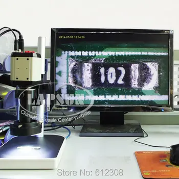 2.0 MP HD 3 v 1 pre Digitálne Priemysel 120X Mikroskopom Video Priemyselné zväčšovacie sklo VGA USB, AV TV Kamera + 50 mm C-mount Objektív pre PCB Lab