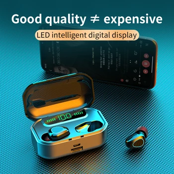 Bezdrôtové Slúchadlá G20 TWS Bluetooth Slúchadlá 9D Stereo Bass Slúchadlá, LED Displej, Vodotesné Slúchadlá 3500MAH TWS G20 Slúchadlá