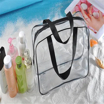 Cestovné PVC Kozmetické Tašky Ženy Transparentné, Jasné Zips make-up Tašky Organizátor Kúpeľ Umývanie tvoria Tote Kabelky Prípade