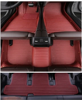 Najlepšia kvalita rohože! Vlastné špeciálne auto podlahové rohože pre Hyundai Santa fe 7 miest 2012-2006 nepremokavé koberce, koberce pre Santafe 2011