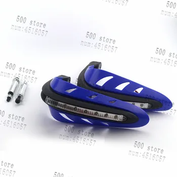 Univerzálny Riadidlá Strane Chránič S LED Denných prevádzkových Svetlo Vysoký Vplyv Plastové Motocykel Strane Stráže modrá