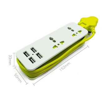 Rozšírenie Elektrickej Zásuvky Prenosné Plnenie Porty USB Travel Domácnosti rozvodky Elektrické Zásuvky Napájacie konektory Smart Charg