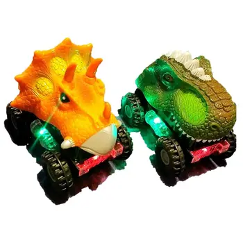 Dinosaurov Autá Dinosaura Vozidiel Vytiahnuť Späť Autá s LED Svetlom Dinosaura Zvukové Hračky pre Chlapcov Batoľatá Deti Darčeky