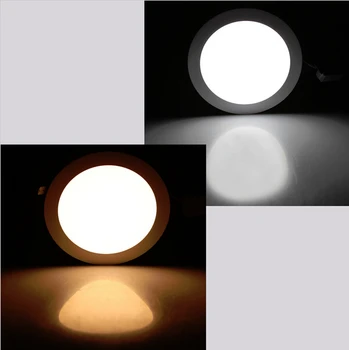 Stmievateľné LED Stropné Downlight 3W - 18W zapustené led panel svetlo s vodičom AC85-265V Teplá Biela/Studená Biela