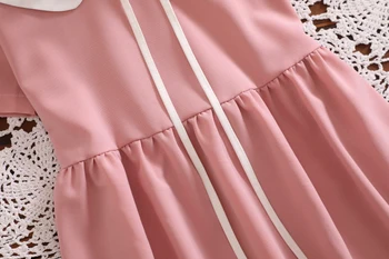 2020 nový príchod roztomilé sladké šaty mori dievča leta módne krátky rukáv pevné vintage šaty