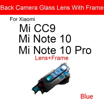 Späť Fotoaparát, Objektív Sklenený Kryt Rámu Pre Xiao Mi Poznámka 10 CC9 Pro Hlavné Veľké Zadná Kamera Kryt Rámu + Nálepka Opravu, Výmenu