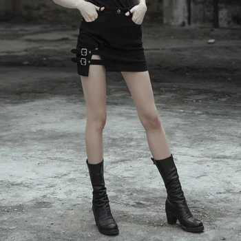 Gotický Duté sa Streetwear Package Hip Tesný Jeams Krátke Sukne Punk Osobnosti Sexi štíhle Ženy Sukne PUNK RAVE OPQ-547BQF