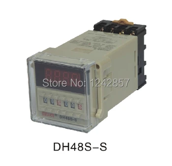 220VAC digitálne časové oneskorenie opakovať cyklus relé časovač 1s-990h LED displej 8 pin panel nainštalovaný DH48S-S SPDT