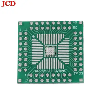 JCD Nový Adaptér doska PCB QFP64 QFN64 zase DIP64 0,5 MM 0.8 MM IC adaptér Zásuvky / Adaptér doska plošného spoja