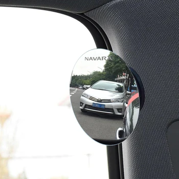 304 nerezovej ocele zrkadlo Auto Spätné Zrkadlo 360° Otáčanie Blind Spot Zrkadlo Parkovanie Príslušenstvo pre Nissan Navara d40 d22 d23